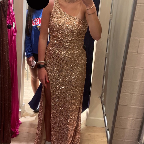 ralph lauren rose gold dress Glamorous Beauty Sequin Mini Dress main image 1
